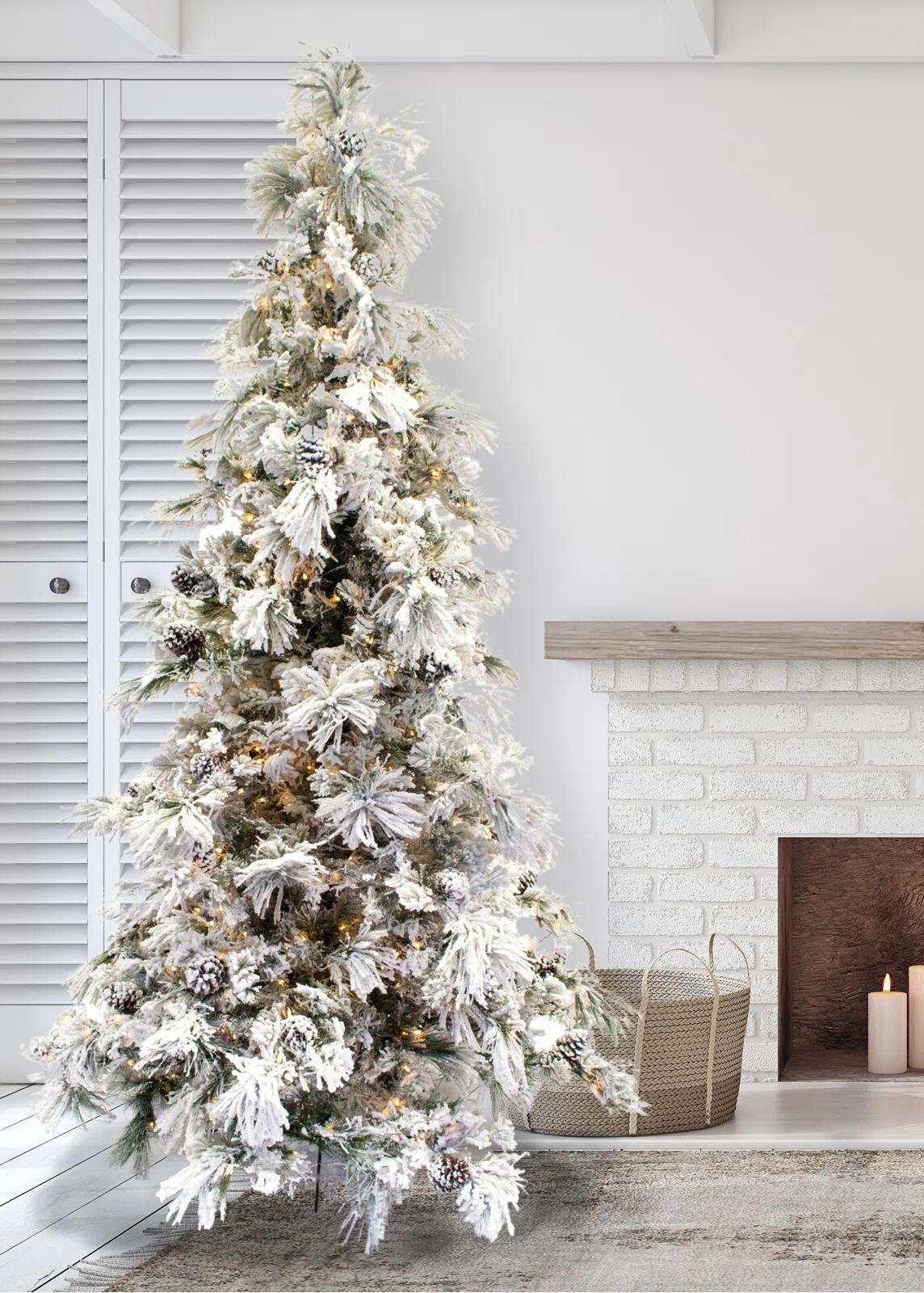 Lighted Artificial Pine Christmas Tree | Wayfair Professional