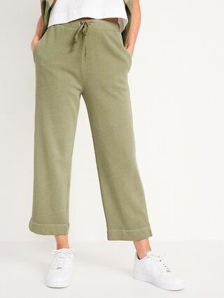 Extra High-Waisted Cropped Sweatpants for Women | Old Navy (US)