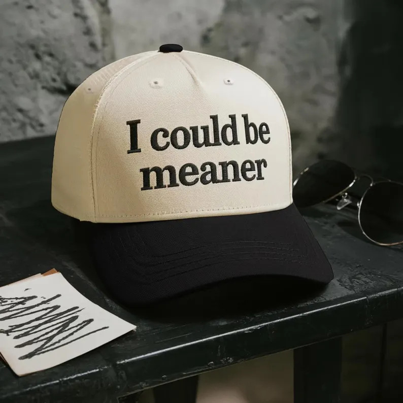 Embroidered "i Could Be Meaner" Baseball Hat: Sarcastic Humor - Etsy | Etsy (Global)