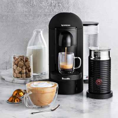 Nespresso VertuoPlus Matte Black Coffee Maker & Espresso Machine with Aeroccino by Breville | Williams-Sonoma