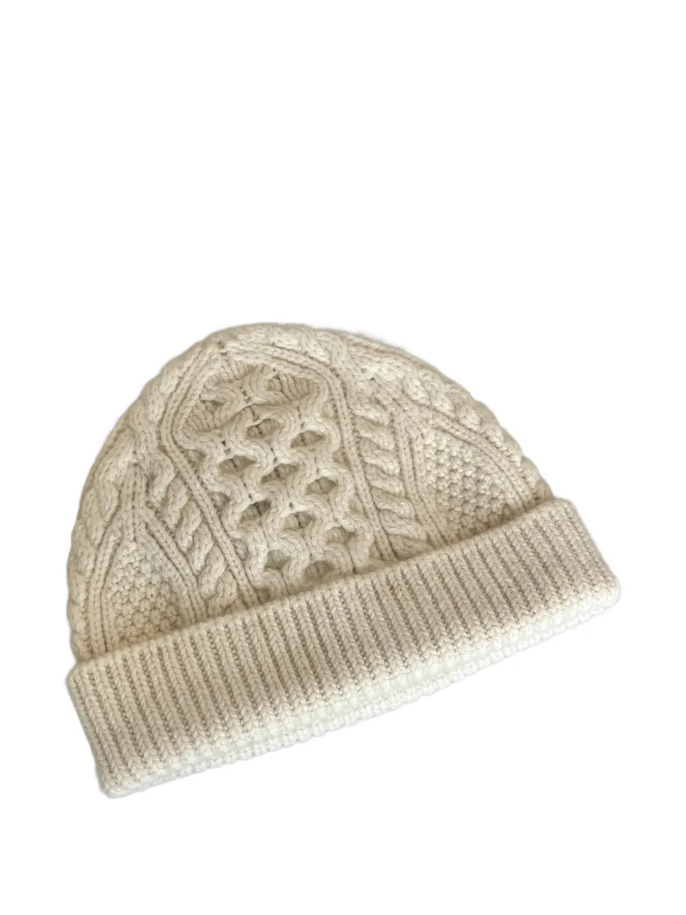 Loro Piana Eyre cable-knit beanie - White | Farfetch Global