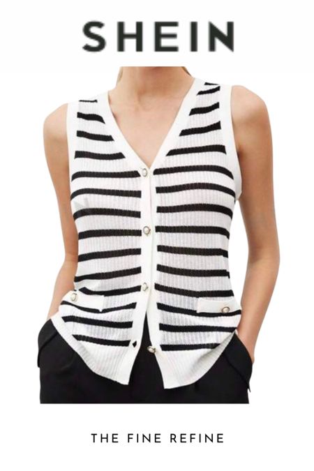Easy casual summer vests series continues 🖤 🤍 #vest

#LTKSeasonal #LTKworkwear #LTKstyletip