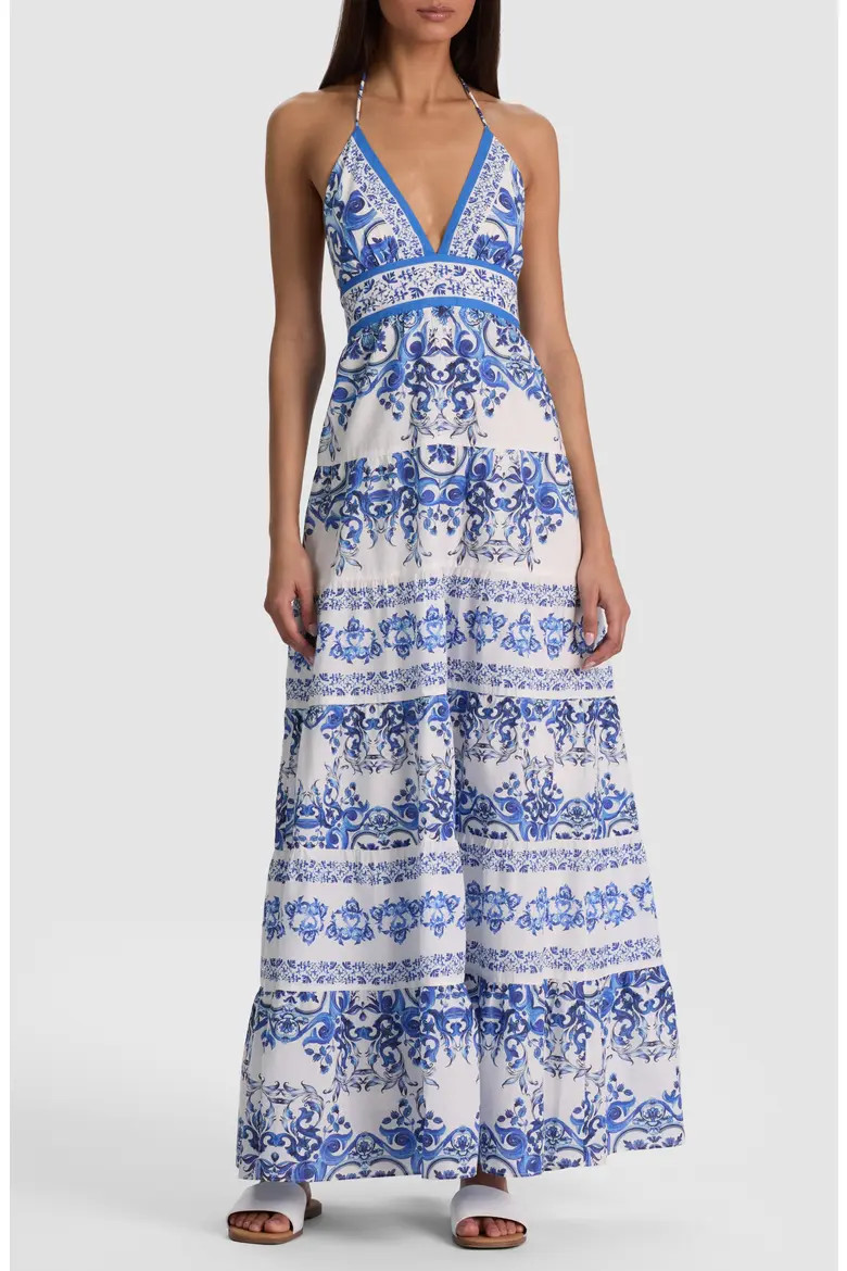 Karolina Print Cotton Halter Maxi Dress (Women) | Nordstrom | Nordstrom