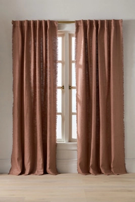 Luxe Linen Blend Woven Curtain | Anthropologie (US)
