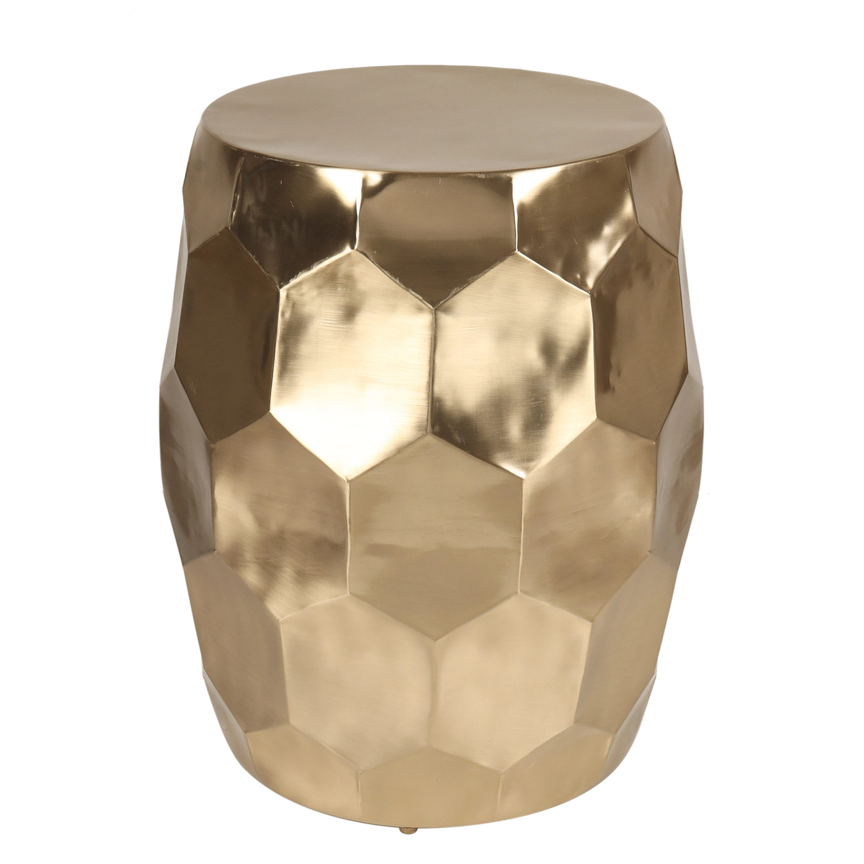 Origin 21 15.5-in W x 19.75-in H Gold Metal Round Modern End Table | DC21-35904 | Lowe's