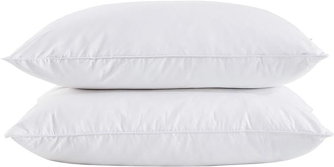 puredown King Size Soft Down Feather Bed Pillows Sleeping Washable-King Size-2 packs-100% Cotton ... | Amazon (US)