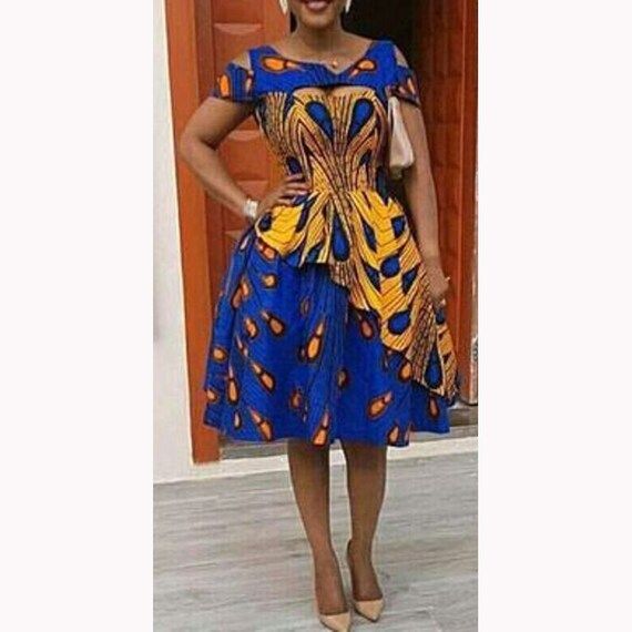 African print dress / African dresses / African midi dress / African clothing / Ankara midi dress /  | Etsy (US)