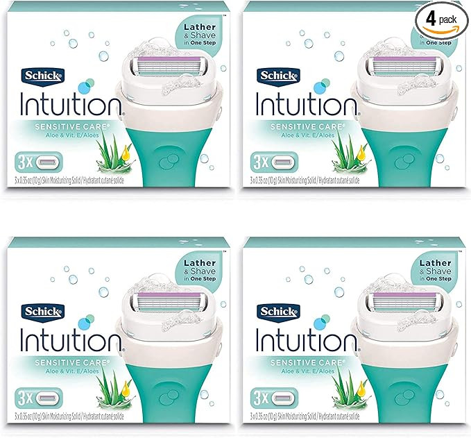 Schick Intuition Pure Nourishment Womens Razor Refills with Coconut Milk and Almond Oil, 3 Count ... | Amazon (US)