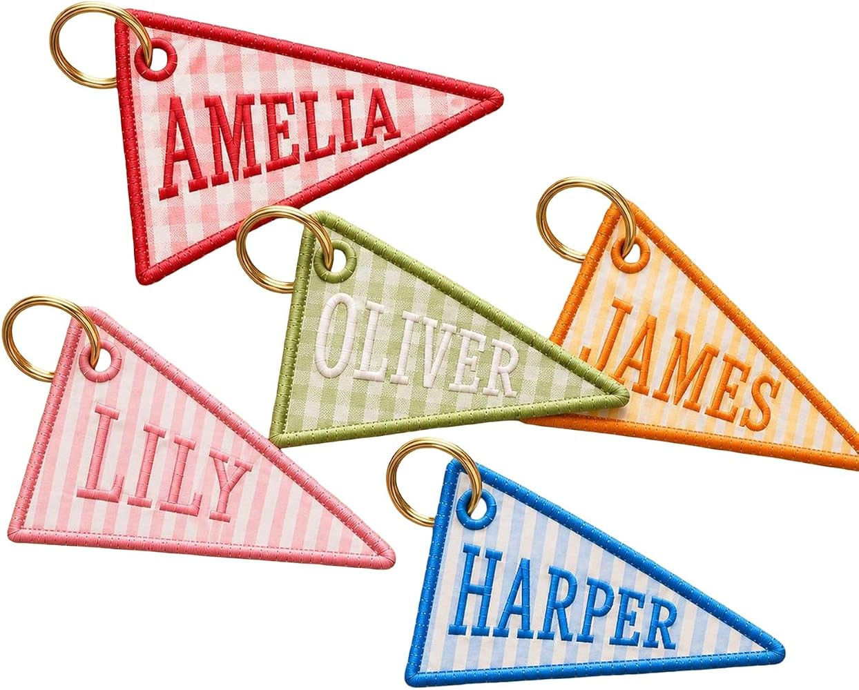 Personalized Embroidered Pennant Keychain, Custom Name Felt Flag Keychain, Back to School Backpac... | Amazon (US)