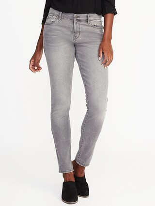 Old Navy Womens Mid-Rise Curvy Skinny Gray Jeans For Women Silver Size 12 | Old Navy US