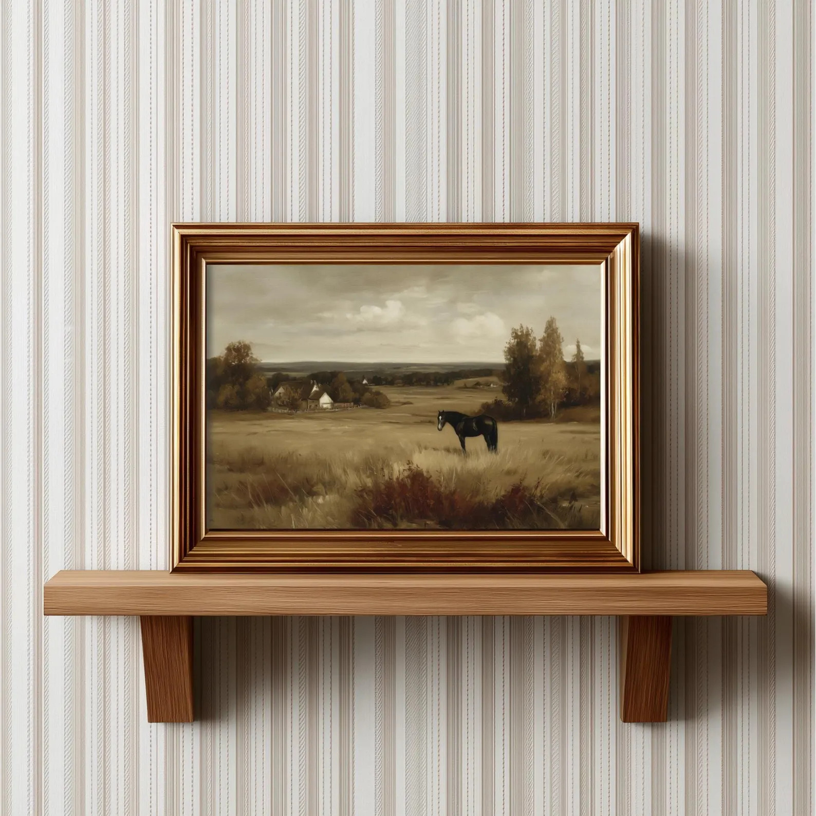 Rustic Fall Horse Print: Vintage Farmhouse Decor (Digital Download) | Etsy (Global)