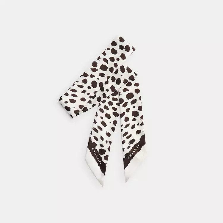 Wild Spots Print Silk Skinny Scarf | Accessories | Coach | Coach (US)