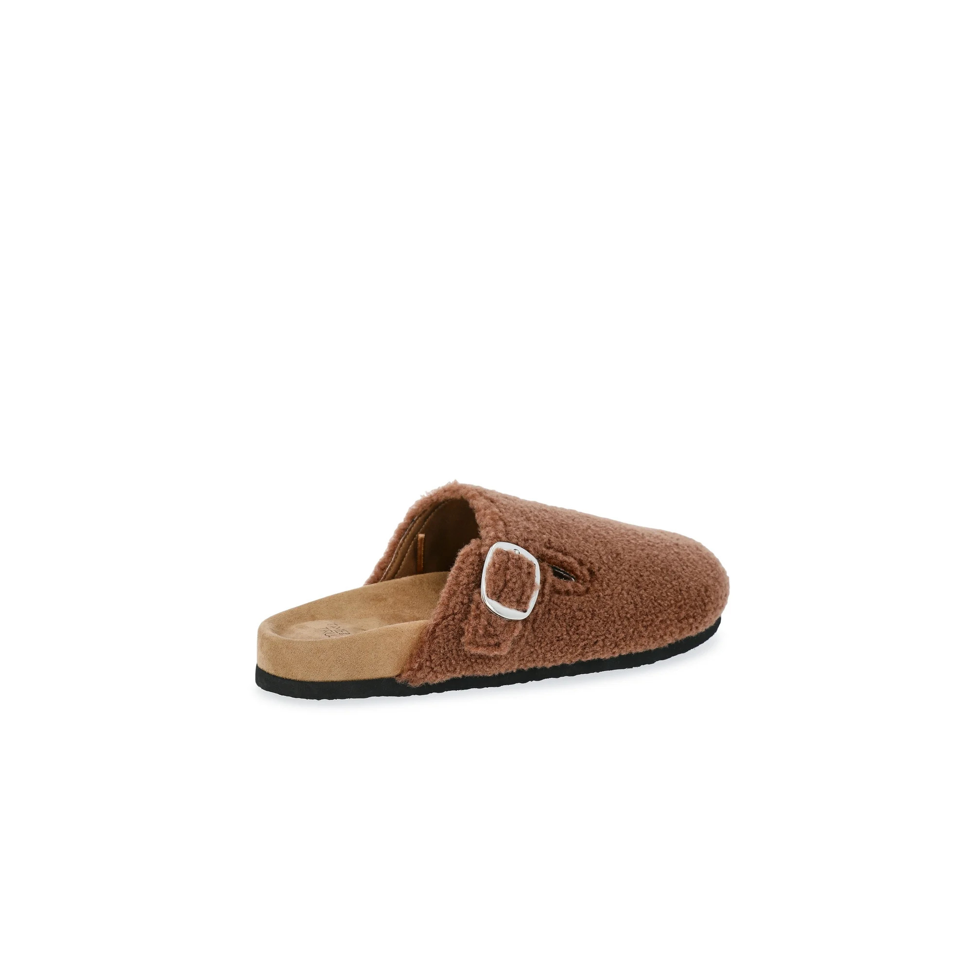 Time and Tru Women's Faux Shearling Buckle Clogs | Walmart (US)