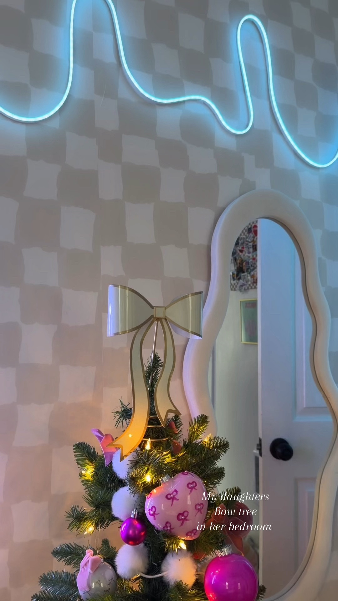 She’s just a girl 🎀 my daughters Christmas bow tree is a coquette vibe, matches her bedroom so well  #daughter #kidsroom #girls #preteen #aesthetic

#LTKSeasonal #LTKKids #LTKHoliday