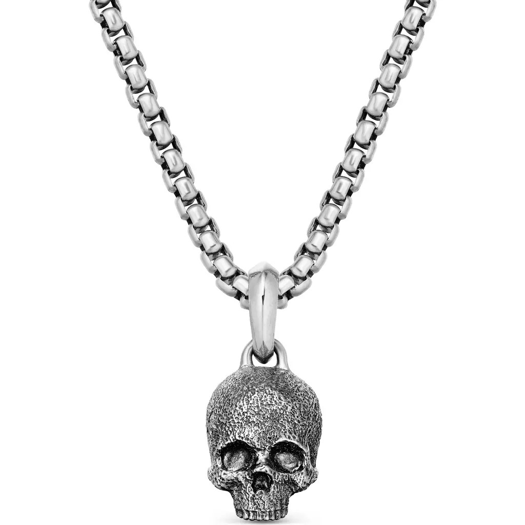 David Yurman Men's Waves Skull Amulet in Silver at Nordstrom | Nordstrom