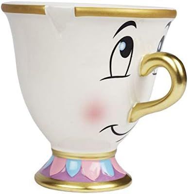 FAB Starpoint Disney Beauty and the Beast Chip Mug with Gold Foil Printing, Multicolor, 8 Ounces | Amazon (US)