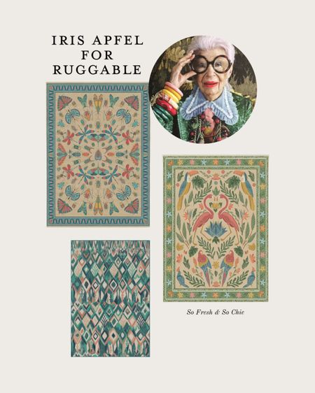 Literally the collab I never saw coming!! Iris Apfel x Ruggable!
-
Quirky rugs - eclectic decor - kids room decor - dining room rugs - living room rugs - animal print rugs - animal rugs - washable rugs - designer rugs - affordable rugs - neutral rugs - colorful rugs - black and brown rugs #irisapfel #ruggable #affordablehomedecor



#LTKhome #LTKkids #LTKbaby