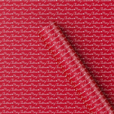 220 sq ft 'Merry Christmas' Gift Wrap Red - Wondershop™ | Target