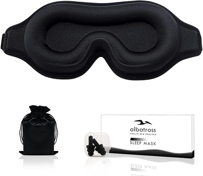 Albatross Health New England Sleep Mask for Men Women, Upgraded 3D Contoured Cup Eye mask with Ad... | Amazon (US)