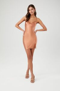 Satin Lace-Trim Tie-Back Mini Dress | Forever 21 (US)