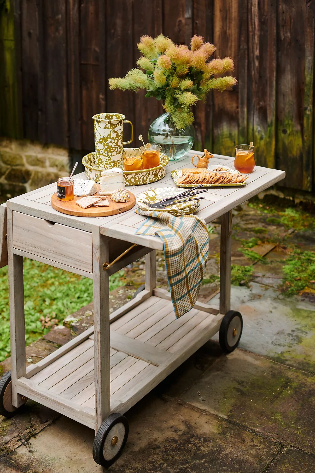 Outdoor Teak Trolley | Terrain