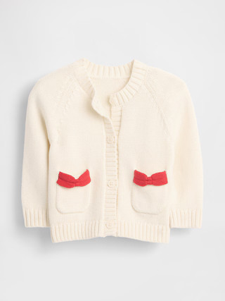 Baby Bow Pocket Cardigan Sweater | Gap (US)