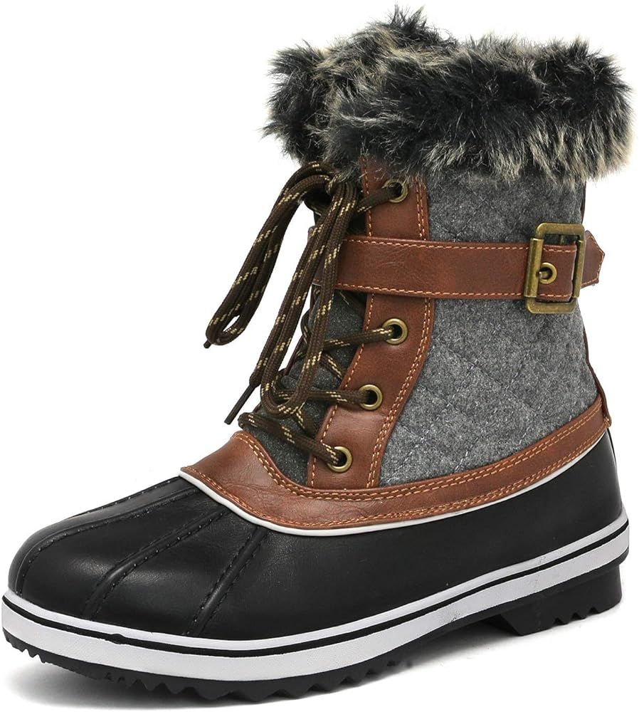 DREAM PAIRS Women's Mid Calf Waterproof Winter Snow Boots | Amazon (US)