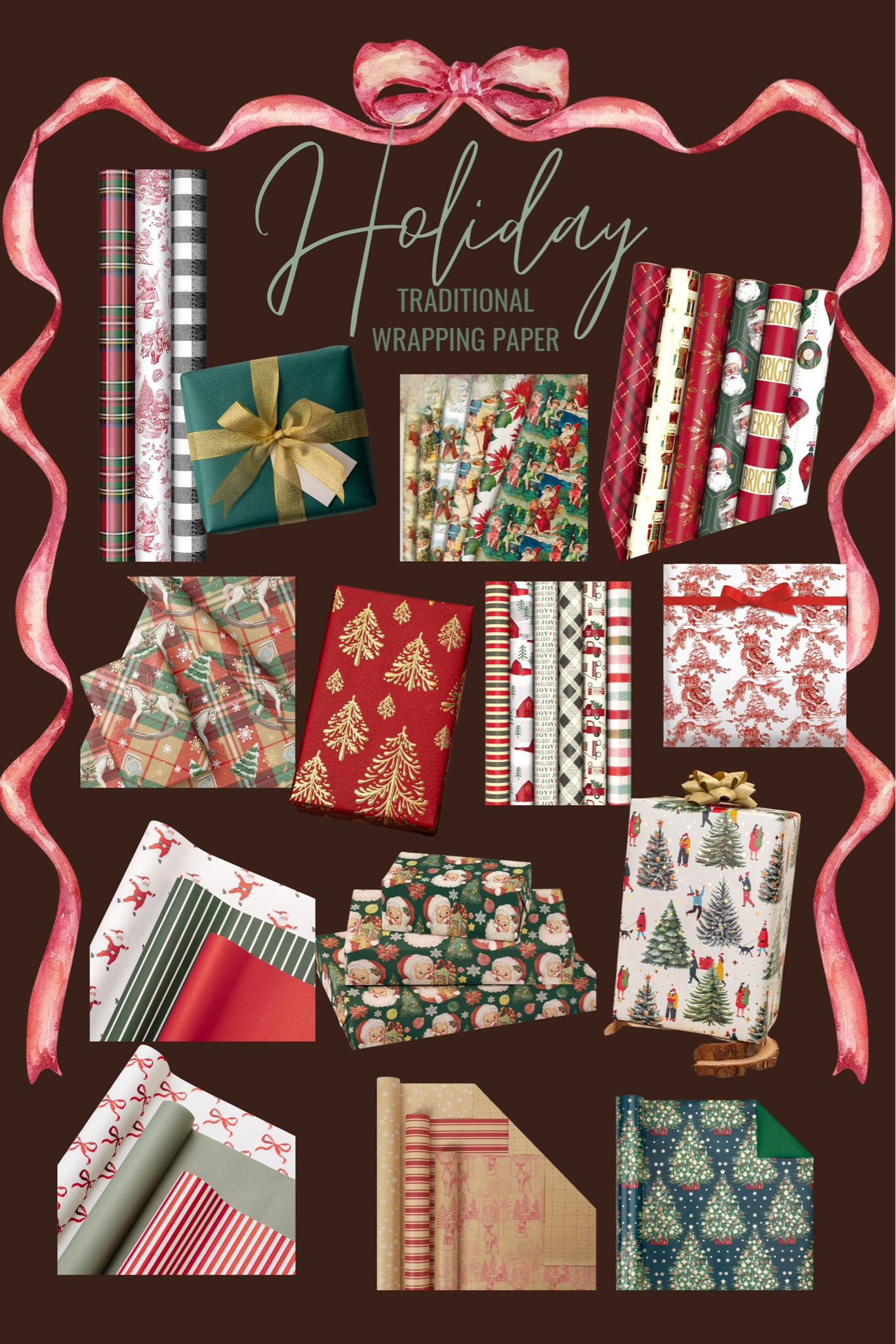 Christmas wrapping paper, gift wrap, holiday wrapping paper, holiday gift wrap, holiday paper, Christmas gift wrap,
Toile wrapping paper, bow wrapping paper, bows, 

#LTKGiftGuide #LTKSeasonal #LTKHoliday