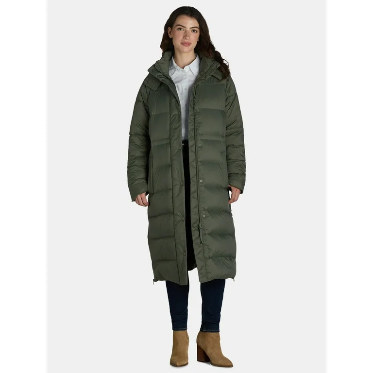 Ozark Trail Women's and Women's Plus Long Hooded Responsible Down Filled Parka, Sizes XS-3X - Wal... | Walmart (US)