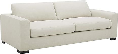 Amazon Brand - Stone & Beam Westview Extra-Deep Down-Filled Leather Sofa Couch, 89"W, Dark Grey | Amazon (US)