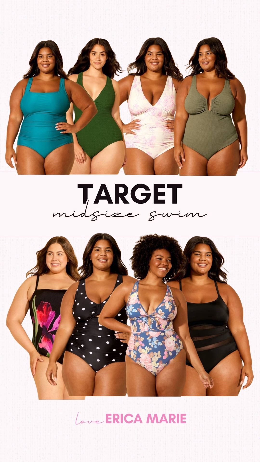 I love the different swim options that are midsize friendly from Target 🎯 this year. They have a number of flattering options that hide your problem areas (or areas that you simply don’t like to show off). Not only are these flattering, but they are good quality and inexpensive. 
Mom approved swimwear, midsize approved swim 

#LTKSeasonal #LTKOver40 #LTKMidsize