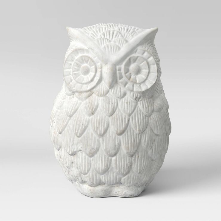 5.75" Cement Garden Owl Figurine Gray - Smith & Hawken™ | Target