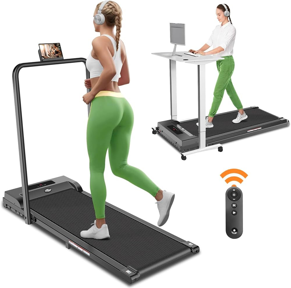 Walking Pad with Handle Bar, Portable Treadmill with Handle, 2.5HP Walking pad Treadmill, 3 in 1 ... | Amazon (US)