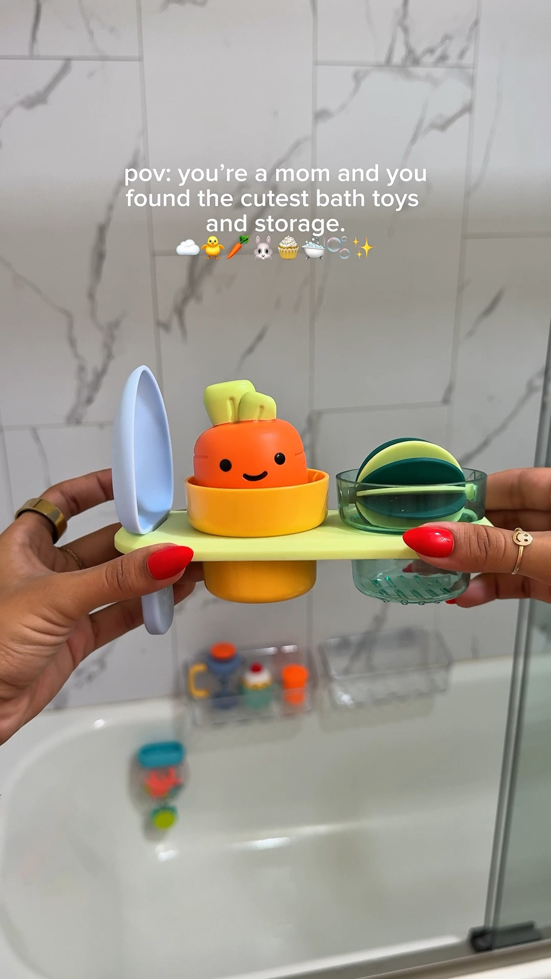 The cutest bath toys and storage. 🫧✨

#LTKKids #LTKFamily #LTKHome