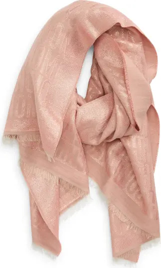 Moschino Logo Metallic Jacquard Scarf | Nordstrom | Nordstrom