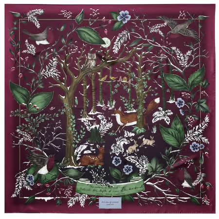 Woodland Silk Scarf

        
            
            Burgundy Pure Silk | Aspinal of London US