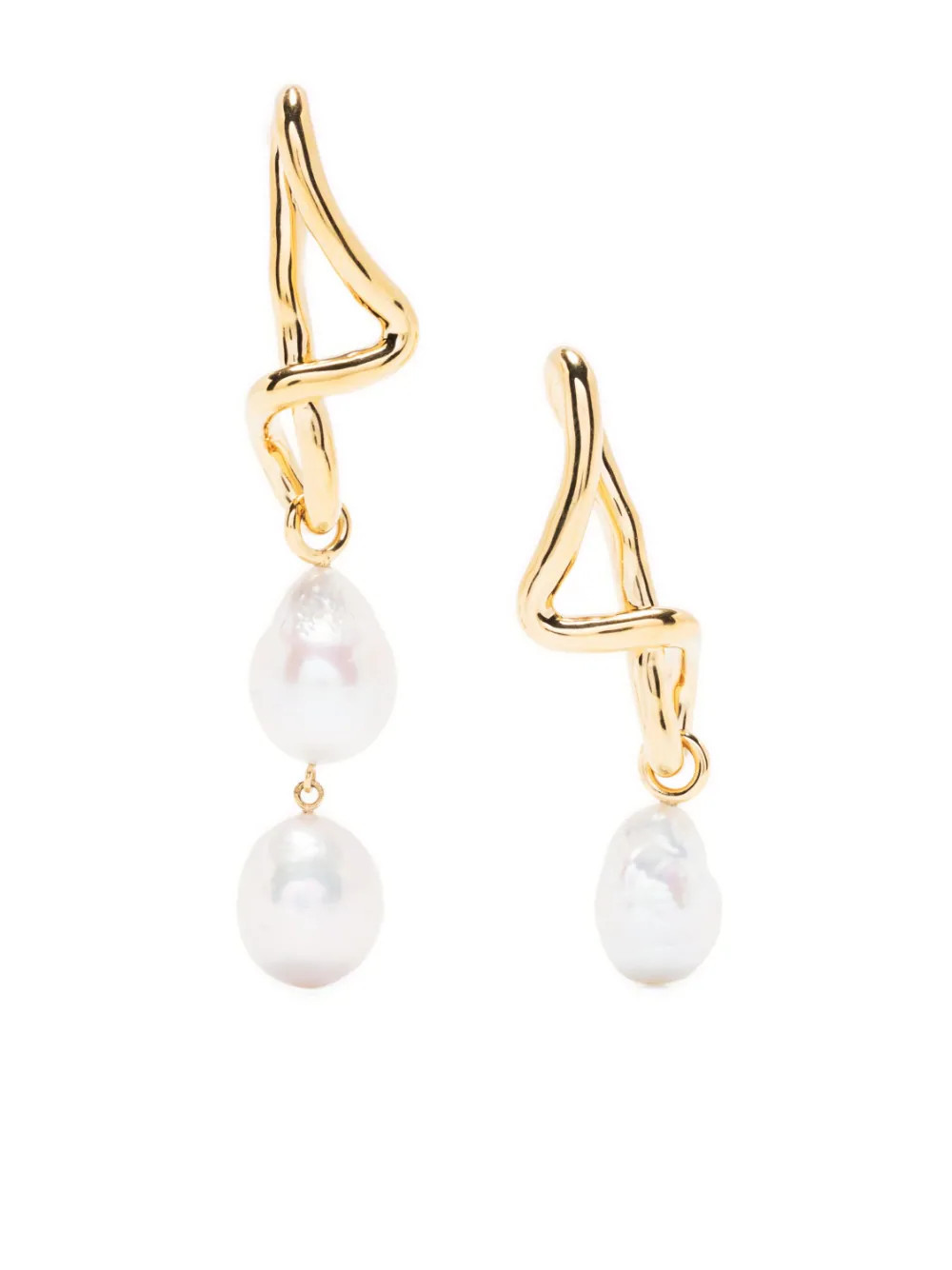 Missoma Molten baroque-pearl drop earrings - Gold | Farfetch Global