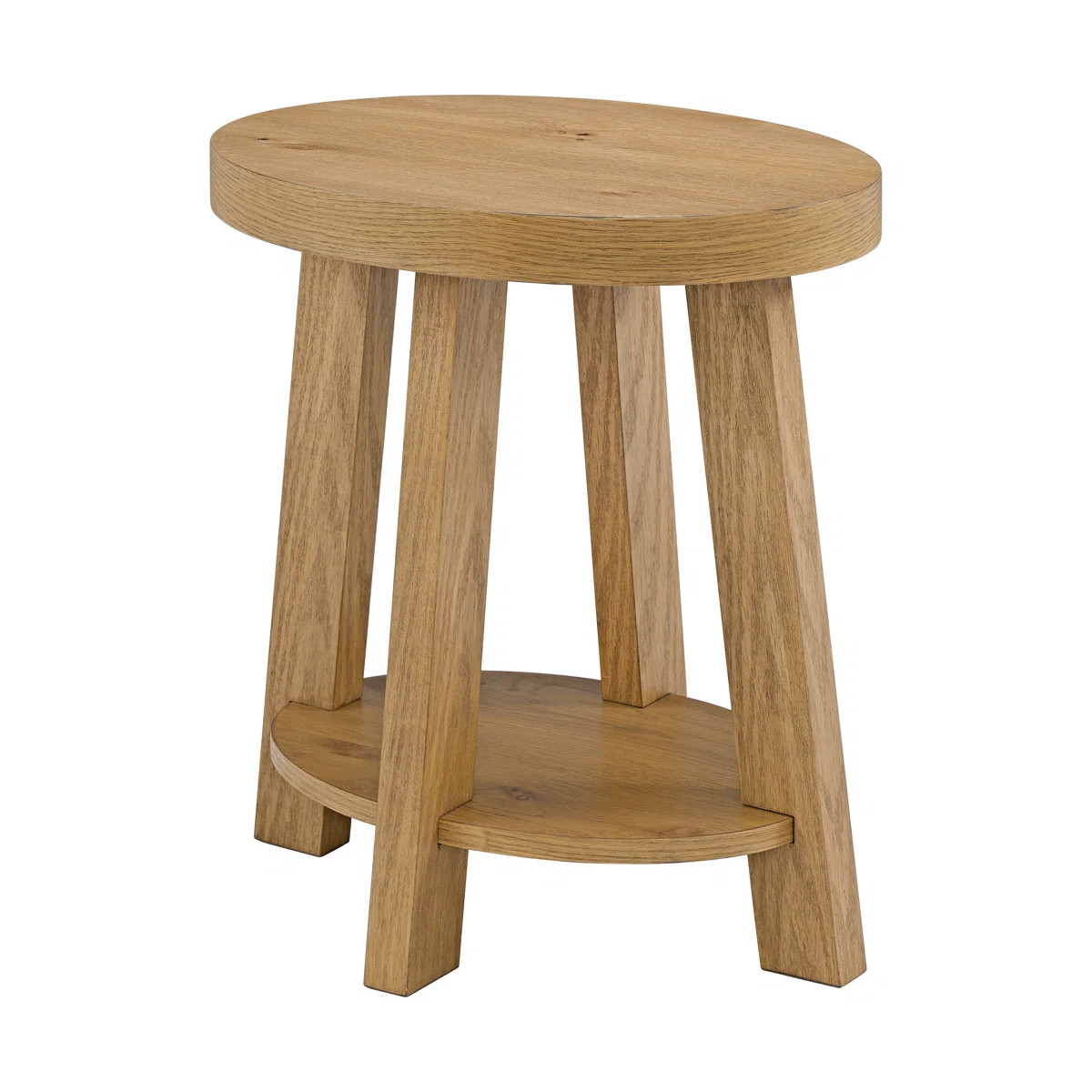 Wiese Wood Oval End Table With Shelf | Wayfair North America