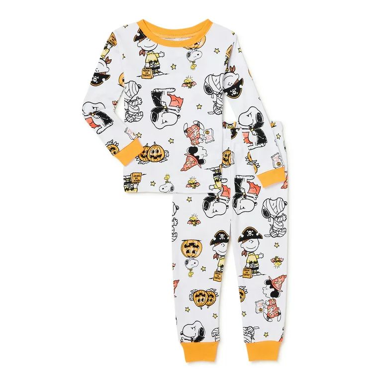 Peanuts Baby & Toddler Boys & Girls Halloween Sleepwear, 2-Piece, Sizes 12M-5T | Walmart (US)