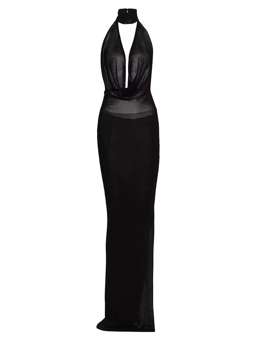 Inaria High-Neck & Open-Back Gown | Saks Fifth Avenue