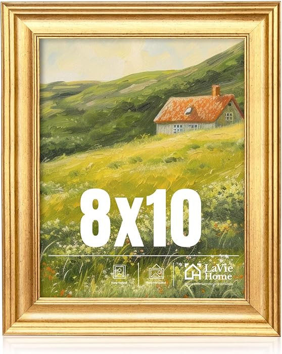 LaVie Home 8x10 Picture Frames (1 Pack, Gold) Photo Frame Set with Tempered Glass for Wall Mount ... | Amazon (US)