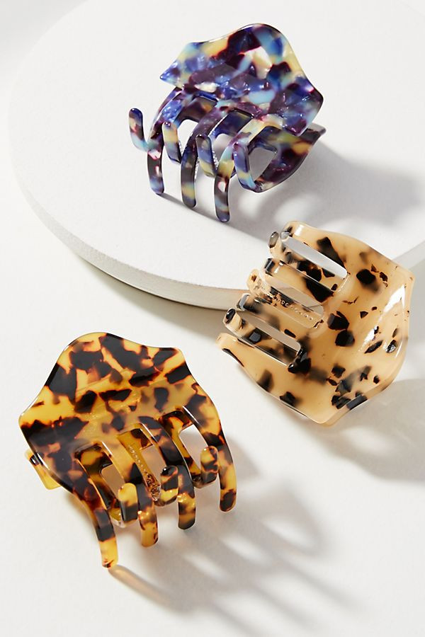 Scalloped Tortoise Hair Clip Set | Anthropologie (DE)