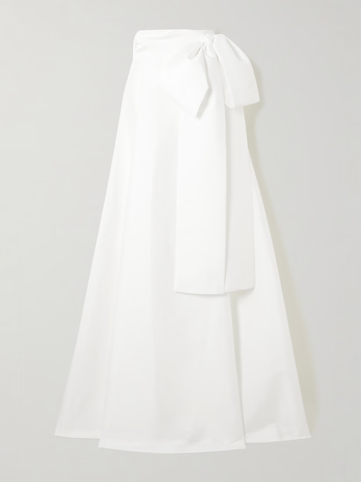 BERNADETTE - Beatrice Bow-detailed Taffeta Maxi Skirt - Neutrals | NET-A-PORTER (US)