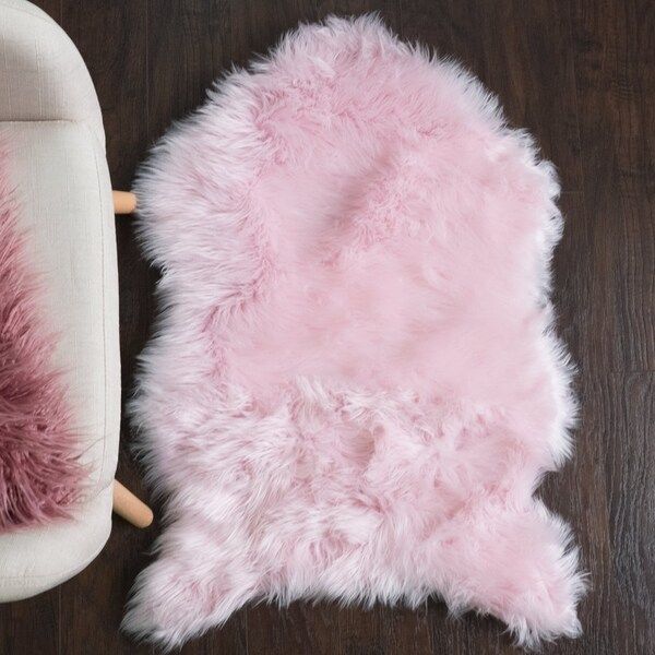 Sweet Home Collection Faux Fur Rug (3'X2') Pink - 3'x2' | Bed Bath & Beyond