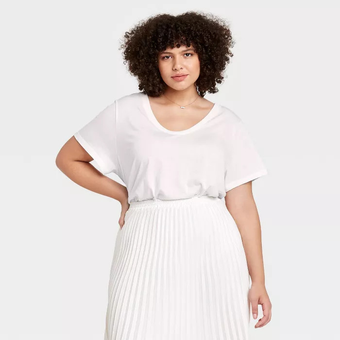 Women's Short Sleeve Scoop Neck T-Shirt - A New Day™ | Target