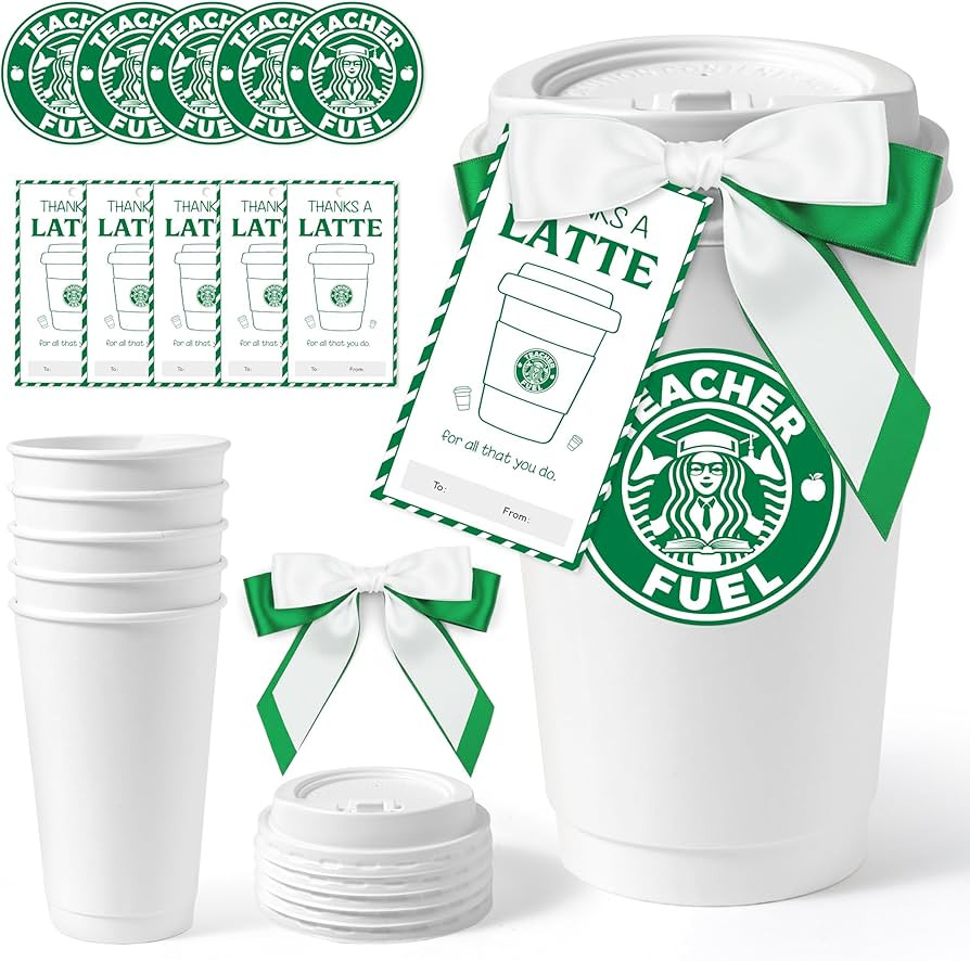 FVhujuan Teacher Appreciation Gift Bulk, 6 Pack Coffee Gift Card Holder Set with Thank You Cards ... | Amazon (US)