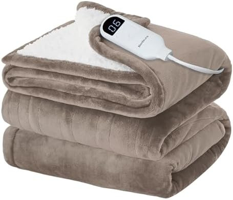 Bedsure Electric Blanket Twin - Soft Flannel Heated Blanket, Fast Heating with 10 Time Settings &... | Amazon (US)