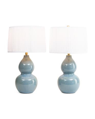 2pk 26.5in double gord ceramic table lamps | TJ Maxx
