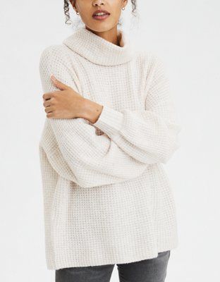 AE Turtleneck Oversized Sweater | American Eagle Outfitters (US & CA)