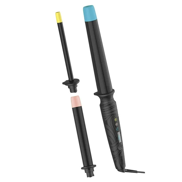 Conair The Curl Collective 3-in-1 Ceramic Curling Wand, 3 Interchangeable Barrels Designed, 1-inc... | Walmart (US)